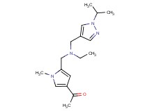 1-[5-({ethyl[(1-isopropyl-1H-pyrazol-4-yl)methyl]amino}methyl)-1-methyl-1H-pyrrol-3-yl]ethanone