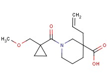 3-allyl-1-{[1-(methoxymethyl)cyclopropyl]carbonyl}-3-piperidinecarboxylic acid