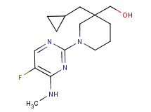 {3-(cyclopropylmethyl)-1-[5-fluoro-4-(methylamino)pyrimidin-2-yl]piperidin-3-yl}methanol