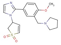 1-(1,1-dioxido-2,3-dihydro-3-thienyl)-2-[4-methoxy-3-(pyrrolidin-1-ylmethyl)phenyl]-1H-imidazole