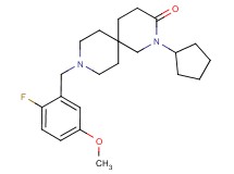2-cyclopentyl-9-(2-fluoro-5-methoxybenzyl)-2,9-diazaspiro[5.5]undecan-3-one