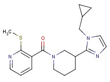 3-({3-[1-(cyclopropylmethyl)-1H-imidazol-2-yl]-1-piperidinyl}carbonyl)-2-(methylthio)pyridine