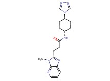 3-(3-methyl-3H-imidazo[4,5-b]pyridin-2-yl)-N-[trans-4-(4H-1,2,4-triazol-4-yl)cyclohexyl]propanamide