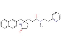 N-methyl-3-[2-(2-naphthylmethyl)-5-oxo-2-pyrrolidinyl]-N-[2-(2-pyridinyl)ethyl]propanamide