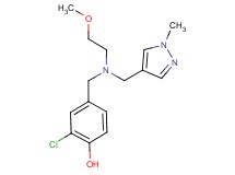 2-chloro-4-({(2-methoxyethyl)[(1-methyl-1H-pyrazol-4-yl)methyl]amino}methyl)phenol