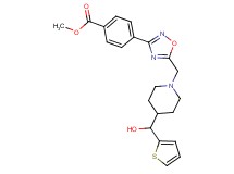 methyl 4-[5-({4-[hydroxy(2-thienyl)methyl]-1-piperidinyl}methyl)-1,2,4-oxadiazol-3-yl]benzoate