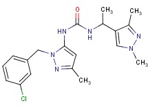N-[1-(3-chlorobenzyl)-3-methyl-1H-pyrazol-5-yl]-N'-[1-(1,3-dimethyl-1H-pyrazol-4-yl)ethyl]urea