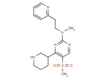 N-methyl-5-(methylsulfonyl)-4-(3-piperidinyl)-N-[2-(2-pyridinyl)ethyl]-2-pyrimidinamine dihydrochloride