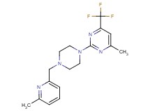 4-methyl-2-{4-[(6-methyl-2-pyridinyl)methyl]-1-piperazinyl}-6-(trifluoromethyl)pyrimidine