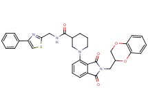 1-[2-(2,3-dihydro-1,4-benzodioxin-2-ylmethyl)-1,3-dioxo-2,3-dihydro-1H-isoindol-4-yl]-N-[(4-phenyl-1,3-thiazol-2-yl)methyl]-3-piperidinecarboxamide