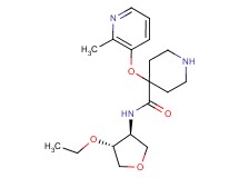 N-[(3S*,4R*)-4-ethoxytetrahydrofuran-3-yl]-4-[(2-methylpyridin-3-yl)oxy]piperidine-4-carboxamide