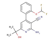 2-amino-4-[2-(difluoromethoxy)phenyl]-6-(1-hydroxy-1-methylethyl)nicotinonitrile