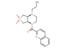 2-{[(4aS*,7aR*)-6,6-dioxido-4-propylhexahydrothieno[3,4-b]pyrazin-1(2H)-yl]carbonyl}quinoline