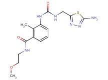 3-[({[(5-amino-1,3,4-thiadiazol-2-yl)methyl]amino}carbonyl)amino]-N-(2-methoxyethyl)-2-methylbenzamide