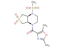 (4aS*,7aR*)-1-[(2,5-dimethyl-1,3-oxazol-4-yl)carbonyl]-4-(methylsulfonyl)octahydrothieno[3,4-b]pyrazine 6,6-dioxide