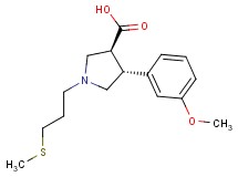 (3S*,4R*)-4-(3-methoxyphenyl)-1-[3-(methylthio)propyl]pyrrolidine-3-carboxylic acid