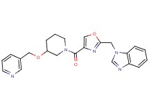 1-[(4-{[3-(3-pyridinylmethoxy)-1-piperidinyl]carbonyl}-1,3-oxazol-2-yl)methyl]-1H-benzimidazole