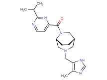 (1S*,5R*)-6-[(2-isopropyl-4-pyrimidinyl)carbonyl]-3-[(4-methyl-1H-imidazol-5-yl)methyl]-3,6-diazabicyclo[3.2.2]nonane