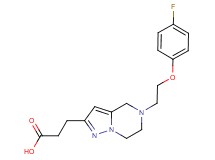3-{5-[2-(4-fluorophenoxy)ethyl]-4,5,6,7-tetrahydropyrazolo[1,5-a]pyrazin-2-yl}propanoic acid