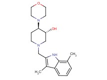 (3R*,4R*)-1-[(3,7-dimethyl-1H-indol-2-yl)methyl]-4-(4-morpholinyl)-3-piperidinol