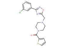 1-{[3-(3-chlorophenyl)-1,2,4-oxadiazol-5-yl]methyl}-4-(2-thienylcarbonyl)piperazine