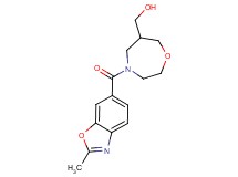 {4-[(2-methyl-1,3-benzoxazol-6-yl)carbonyl]-1,4-oxazepan-6-yl}methanol
