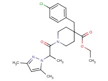 ethyl 4-(4-chlorobenzyl)-1-[2-(3,5-dimethyl-1H-pyrazol-1-yl)propanoyl]-4-piperidinecarboxylate