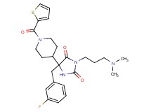 3-[3-(dimethylamino)propyl]-5-(3-fluorobenzyl)-5-[1-(2-thienylcarbonyl)-4-piperidinyl]-2,4-imidazolidinedione