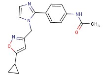N-(4-{1-[(5-cyclopropylisoxazol-3-yl)methyl]-1H-imidazol-2-yl}phenyl)acetamide