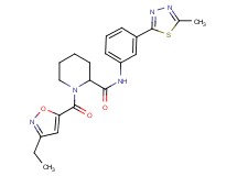1-[(3-ethyl-5-isoxazolyl)carbonyl]-N-[3-(5-methyl-1,3,4-thiadiazol-2-yl)phenyl]-2-piperidinecarboxamide