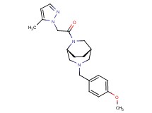 (1S*,5R*)-3-(4-methoxybenzyl)-6-[(5-methyl-1H-pyrazol-1-yl)acetyl]-3,6-diazabicyclo[3.2.2]nonane