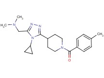 ({4-cyclopropyl-5-[1-(4-methylbenzoyl)piperidin-4-yl]-4H-1,2,4-triazol-3-yl}methyl)dimethylamine