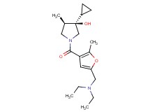 (3R*,4R*)-3-cyclopropyl-1-{5-[(diethylamino)methyl]-2-methyl-3-furoyl}-4-methyl-3-pyrrolidinol