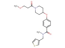 4-{[1-(3-methoxypropanoyl)-4-piperidinyl]oxy}-N-methyl-N-(3-thienylmethyl)benzamide