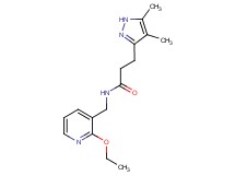 3-(4,5-dimethyl-1H-pyrazol-3-yl)-N-[(2-ethoxypyridin-3-yl)methyl]propanamide