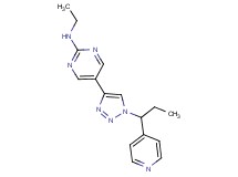 N-ethyl-5-[1-(1-pyridin-4-ylpropyl)-1H-1,2,3-triazol-4-yl]pyrimidin-2-amine