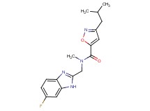 N-[(6-fluoro-1H-benzimidazol-2-yl)methyl]-3-isobutyl-N-methylisoxazole-5-carboxamide