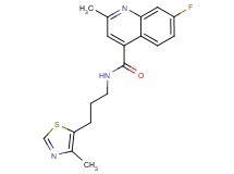 7-fluoro-2-methyl-N-[3-(4-methyl-1,3-thiazol-5-yl)propyl]-4-quinolinecarboxamide