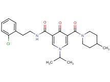 N-[2-(2-chlorophenyl)ethyl]-1-isopropyl-5-[(4-methyl-1-piperidinyl)carbonyl]-4-oxo-1,4-dihydro-3-pyridinecarboxamide