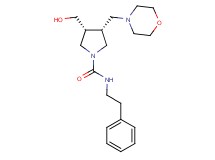 (3R*,4R*)-3-(hydroxymethyl)-4-(4-morpholinylmethyl)-N-(2-phenylethyl)-1-pyrrolidinecarboxamide