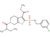 methyl 2-{[(3-chlorobenzyl)amino]sulfonyl}-6-(2-methylbutanoyl)-4,5,6,7-tetrahydrothieno[2,3-c]pyridine-3-carboxylate