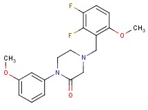 4-(2,3-difluoro-6-methoxybenzyl)-1-(3-methoxyphenyl)-2-piperazinone