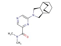 6-[(1R*,2R*,6S*,7S*)-4-azatricyclo[5.2.2.0~2,6~]undec-4-yl]-N,N-dimethyl-2-pyrazinecarboxamide
