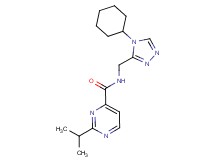 N-[(4-cyclohexyl-4H-1,2,4-triazol-3-yl)methyl]-2-isopropylpyrimidine-4-carboxamide