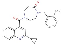 1-[(2-cyclopropyl-4-quinolinyl)carbonyl]-4-(2-methylbenzyl)-1,4-diazepan-5-one