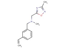 N-methyl-1-(3-methyl-1,2,4-oxadiazol-5-yl)-N-(3-vinylbenzyl)methanamine