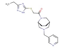 (1S*,5R*)-6-{[(3-ethyl-1H-1,2,4-triazol-5-yl)thio]acetyl}-3-(pyridin-3-ylmethyl)-3,6-diazabicyclo[3.2.2]nonane