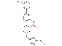 1-[(1-ethyl-1H-pyrazol-4-yl)methyl]-N-(3'-methyl-3-biphenylyl)-3-piperidinecarboxamide
