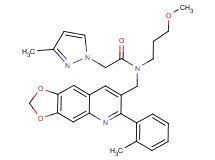 N-(3-methoxypropyl)-N-{[6-(2-methylphenyl)[1,3]dioxolo[4,5-g]quinolin-7-yl]methyl}-2-(3-methyl-1H-pyrazol-1-yl)acetamide