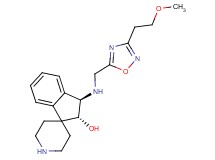 (2R*,3R*)-3-({[3-(2-methoxyethyl)-1,2,4-oxadiazol-5-yl]methyl}amino)-2,3-dihydrospiro[indene-1,4'-piperidin]-2-ol
